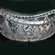 Coupe corbeille en cristal taillé saint-louis taille diamant forme gondole 1900