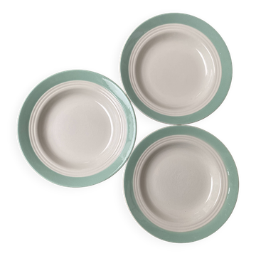 Set de 3 assiettes creuses en faïence St Amand