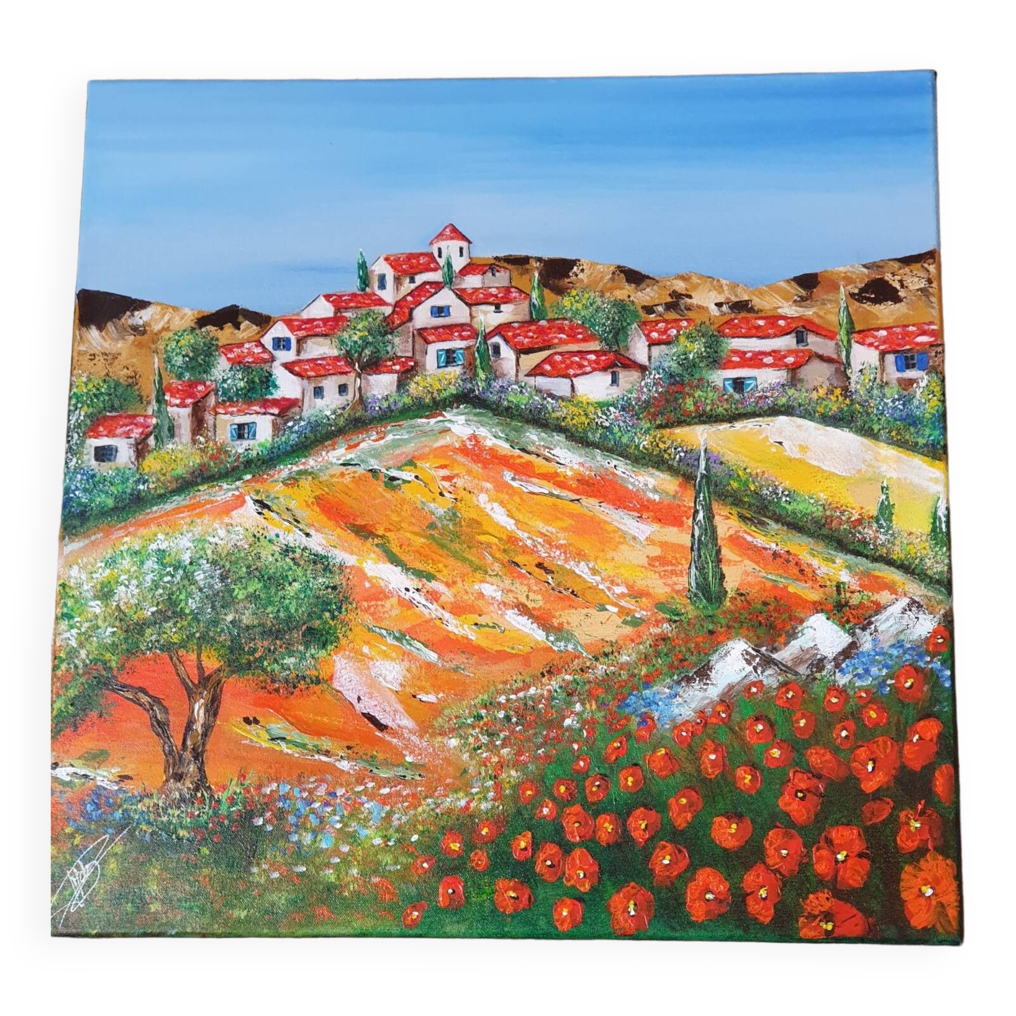 Oil painting on canvas landscape