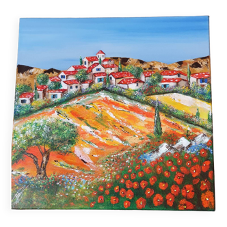 Oil painting on canvas landscape