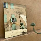 Vintage beveled mirror