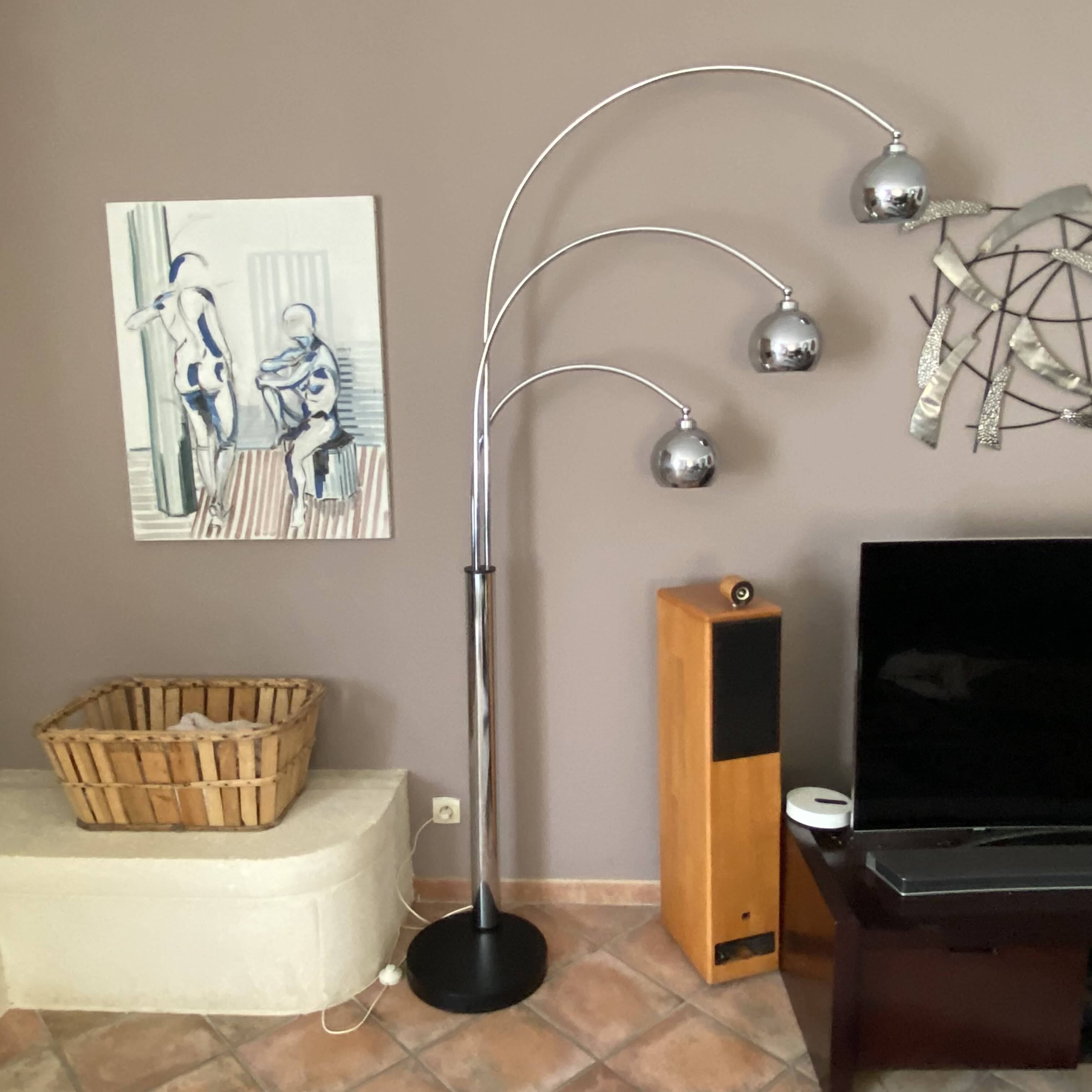 Lily of the valley floor lamp by goffredo reggiani. 1970.