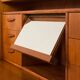 Danish teak mid century modern secretaire cabinet with a desk and vanity