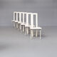 Antonello Mosca ‘royal’ white leather high back chairs for Ycami set/6