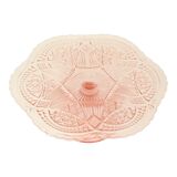 Art Deco Pink Cake Stand Standard Depression Glass 33cm