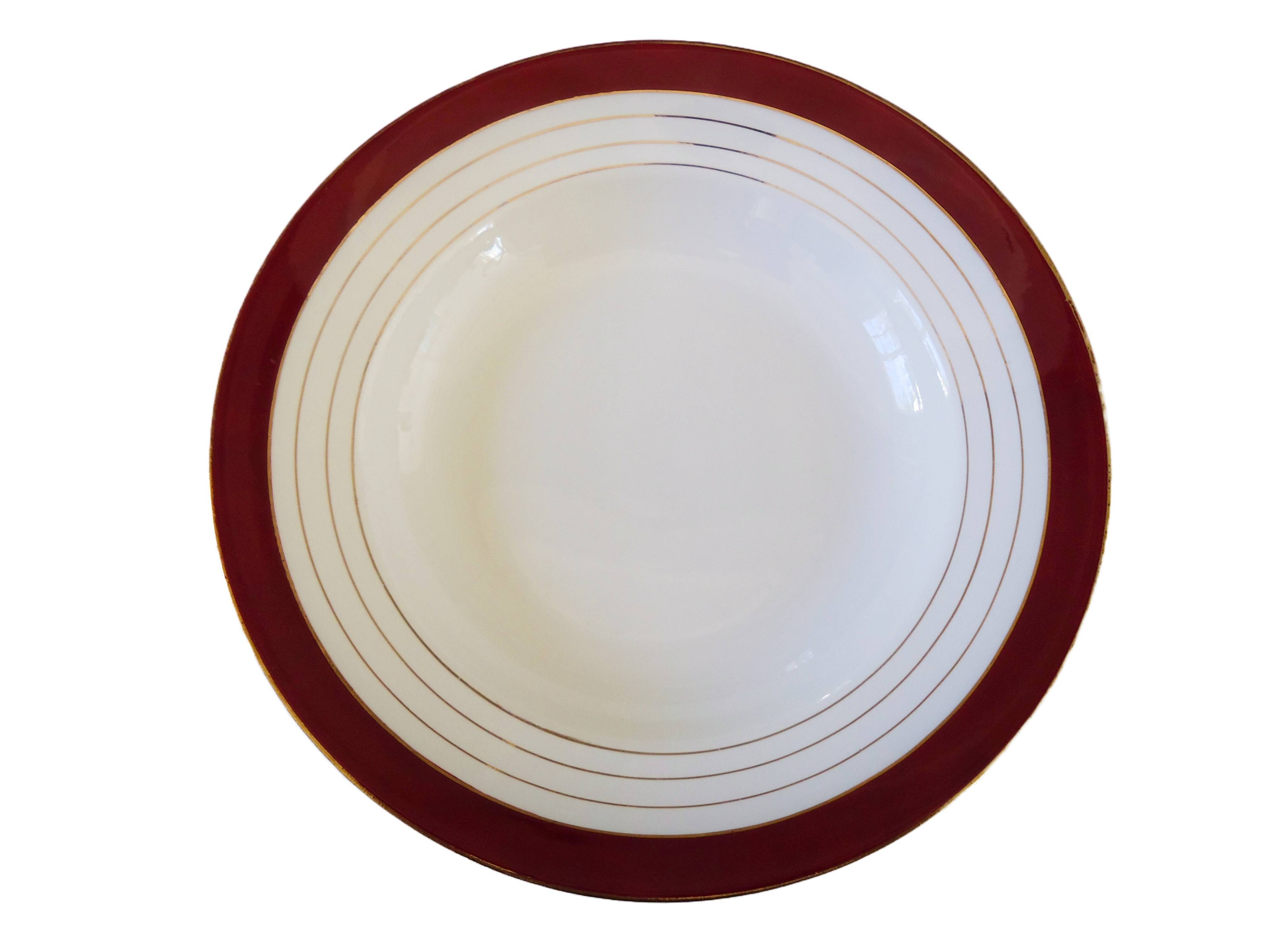 Assiettes creuses porcelaine opaque digoin sarreguemines modèle pasteur