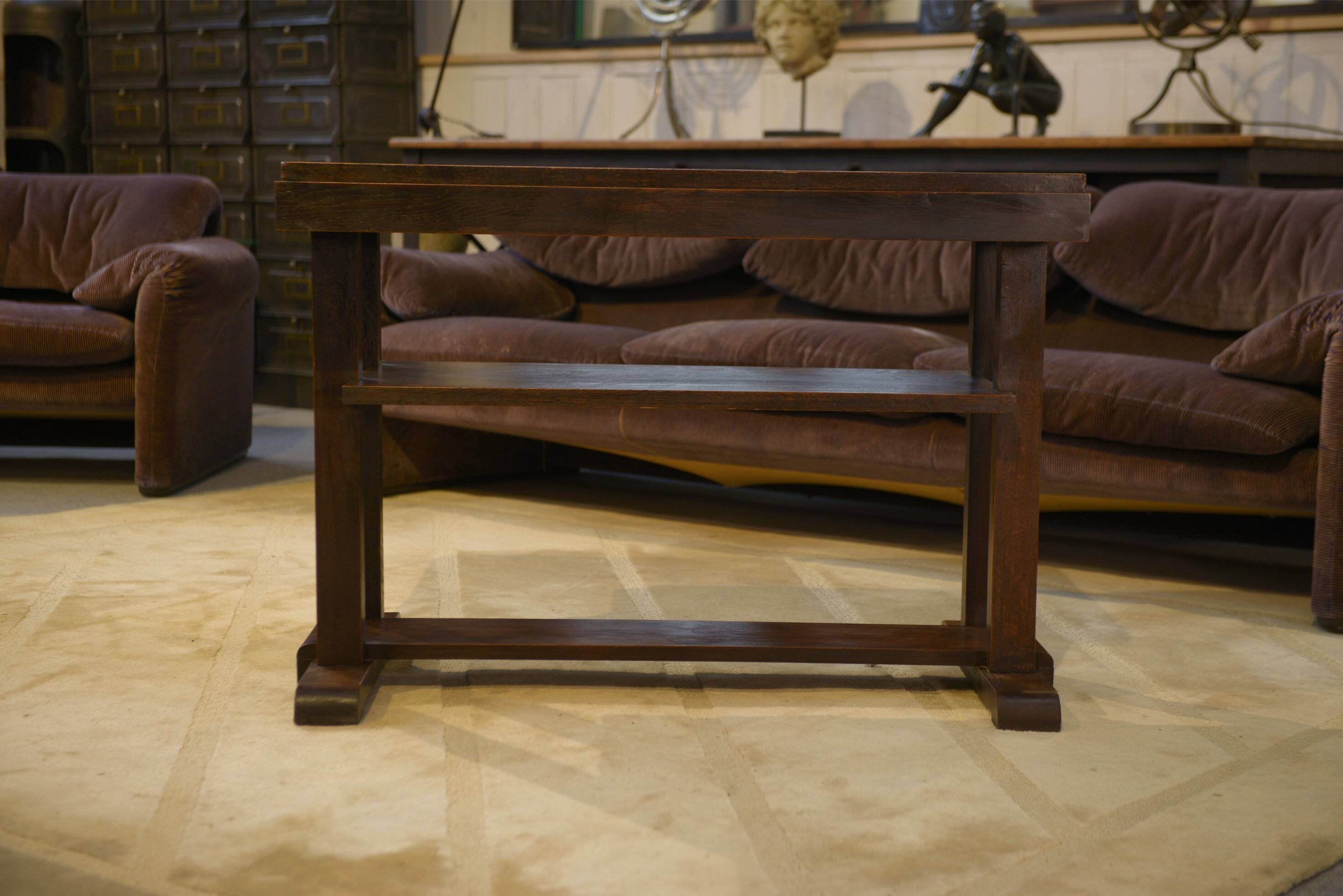 Oak console/side table from the 1940s.