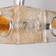 Vintage 70s murano glass chandelier design sugar tones for veart