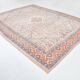 Tapis persan vintage, motif floral saumon-rouge, laine nouée à la main, 297 x 385 cm