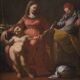 Antique Italian painting from the 17th century, Holy Family