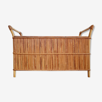 Retro bamboo chest bench