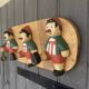 Porte Manteaux - Serviettes Pinocchio Superbe Travail Artisanal Années 40/50