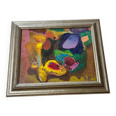 Bernard Ledain (1944–2024) – Abstract painting mixed media on canvas