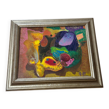 Bernard Ledain (1944–2024) – Peinture abstraite technique mixte sur to