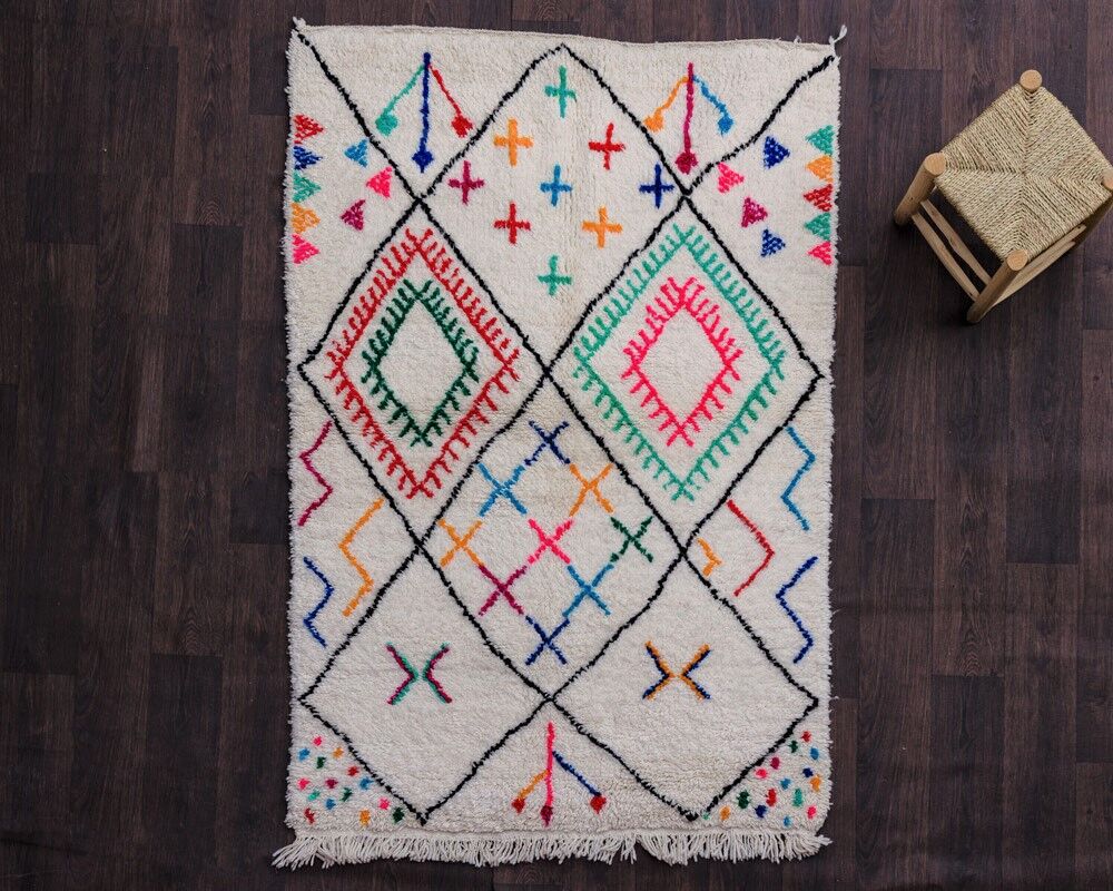 Carpet Beni Ouarain patterns Azilal 125x185 cm