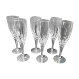6 flutes a champagne cristal de lorraine