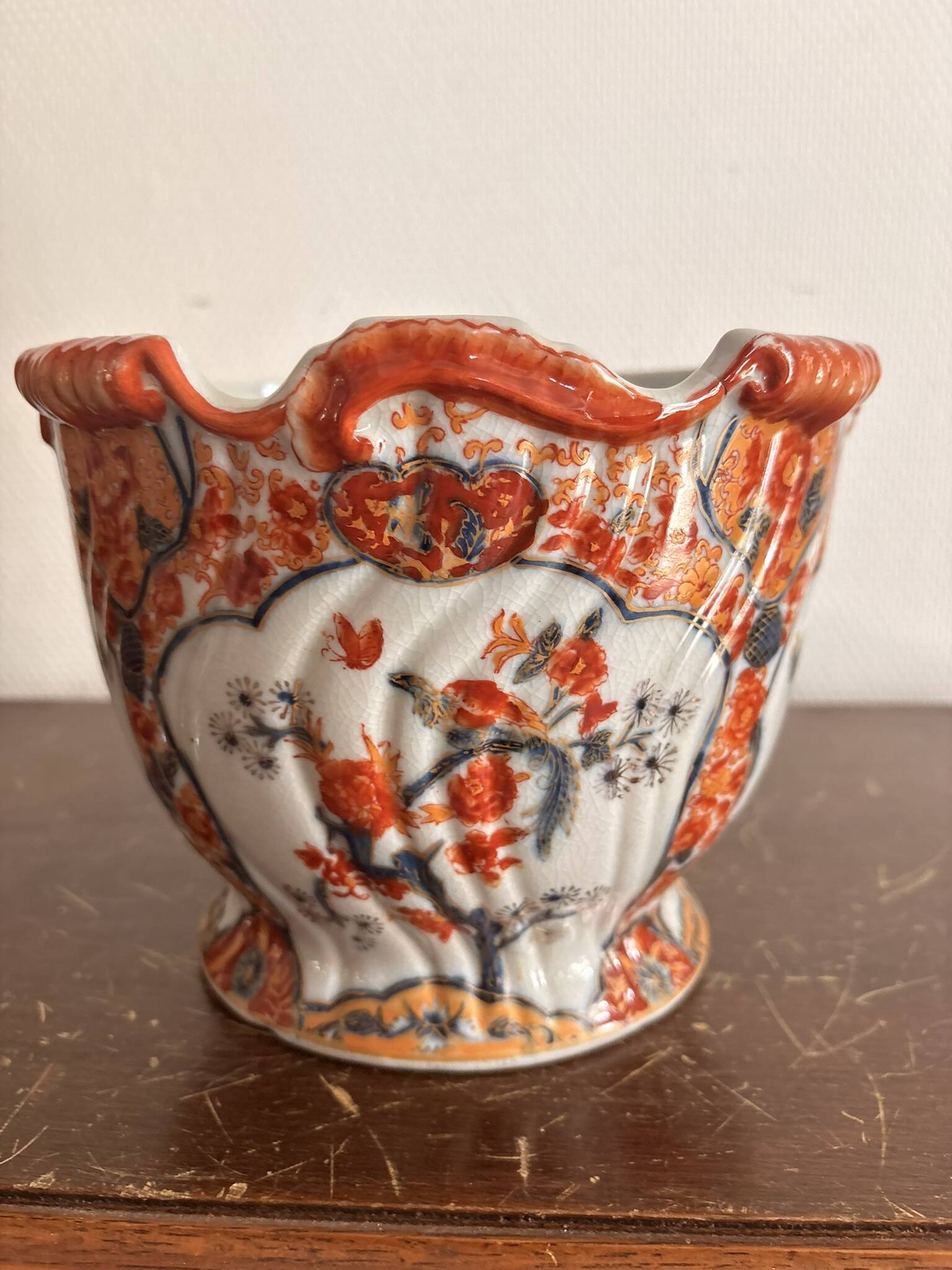 Antique Planter Cache Pot Satsuma Style Imari Japan 19th Century Meiji