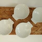 4 scallop shell cups