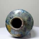 Rare petit vase ancien Alfred Renoleau grès émaux cristallins art déco