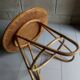 Extra roundtable in vintage rattan 50s