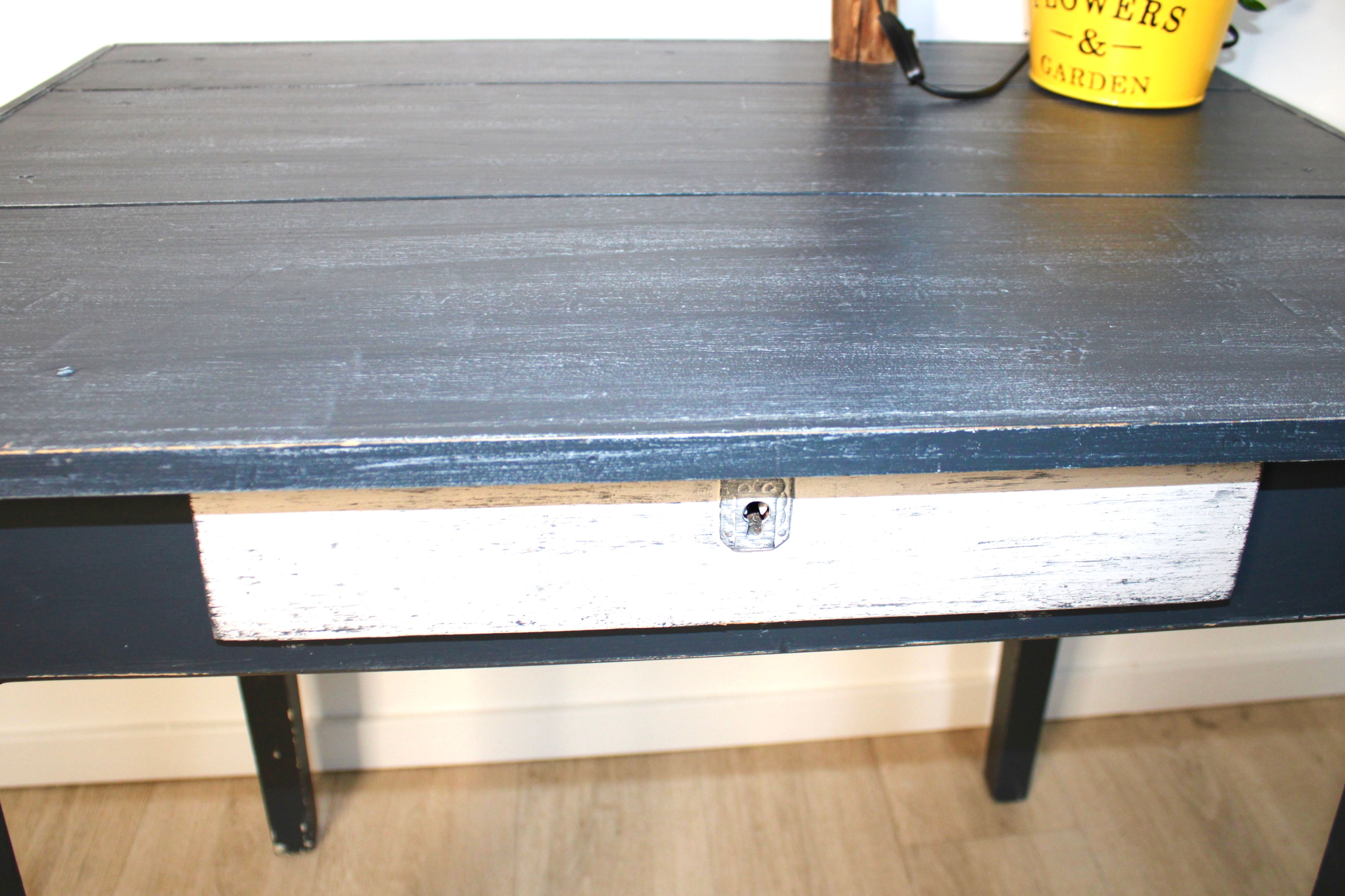 Small carbon wooden desk table