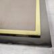 Mirror square brass design
