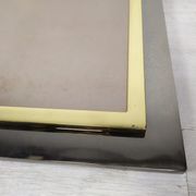 Mirror square brass design