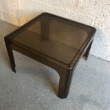 Smoked plastic coffee table 70s