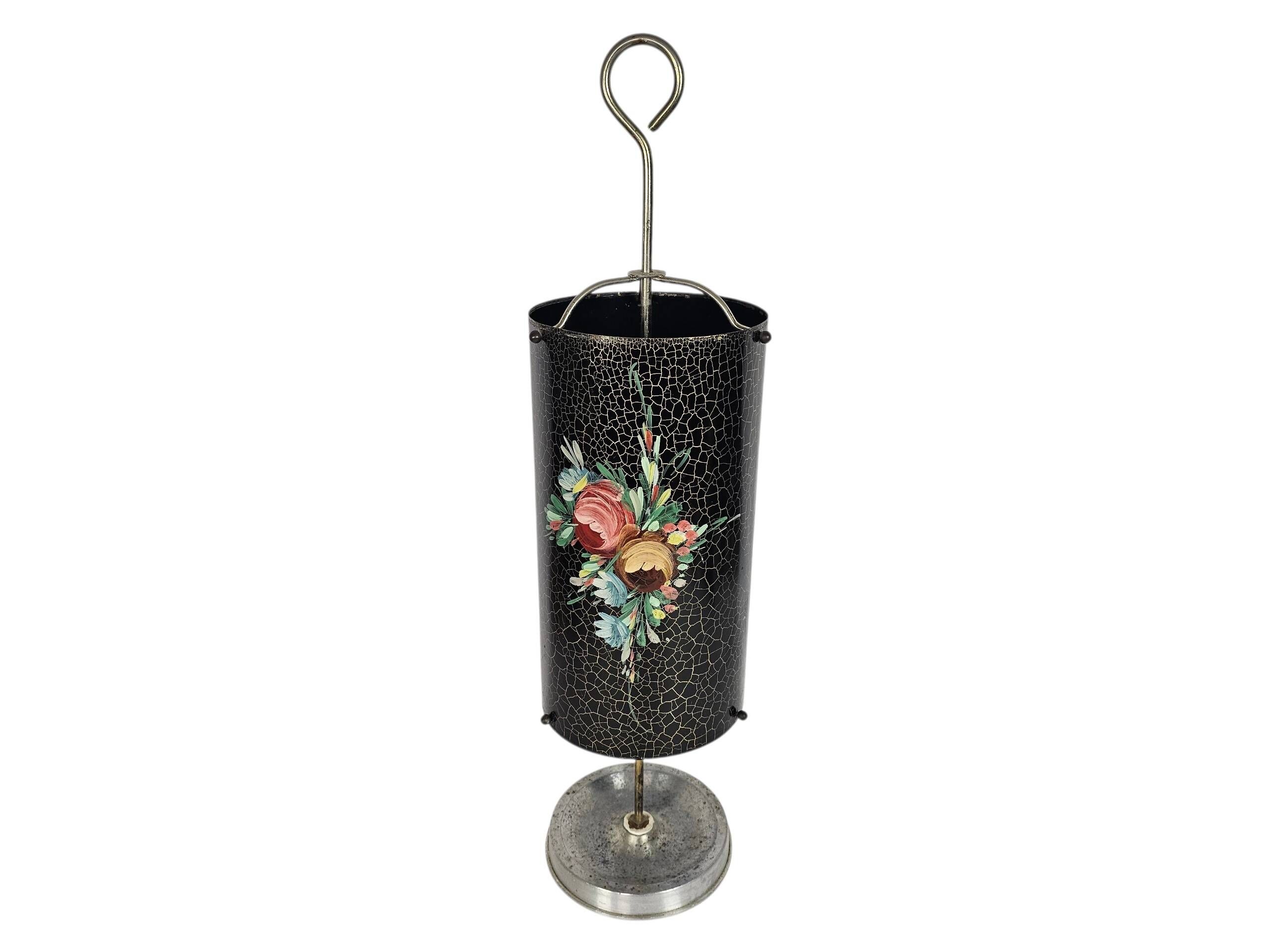Dutch design - Umbrella bin (or umbrella stand) - hand-painted - enamel