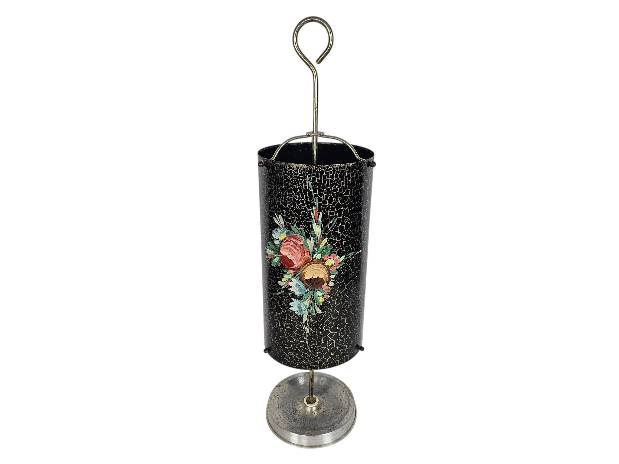 Dutch design - Umbrella bin (or umbrella stand) - hand-painted - enamel