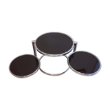 3-tray round coffee table