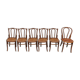 Lot de six chaises bistrot bois tourné Fischel Luterma