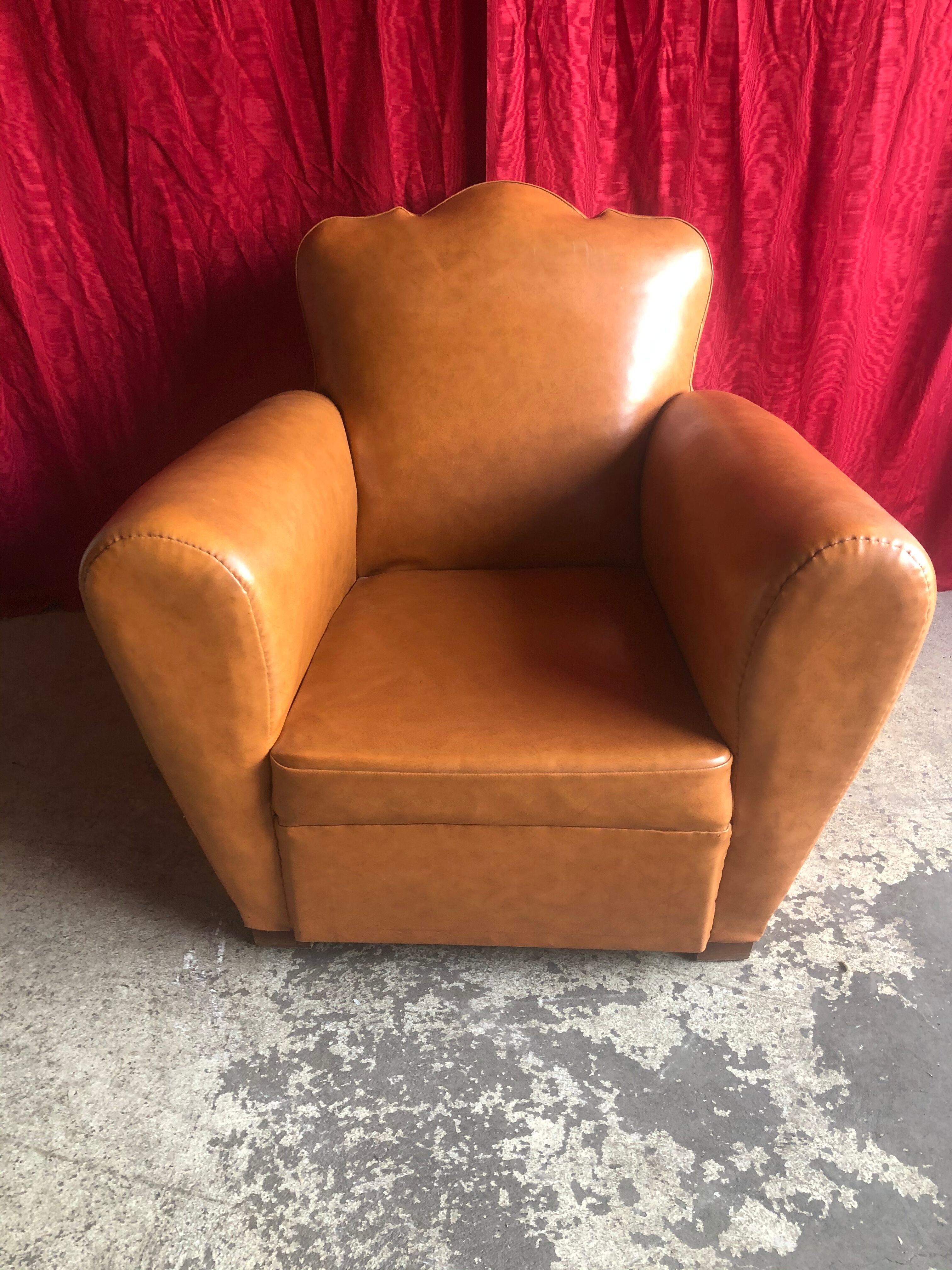 Pair of club armchairs