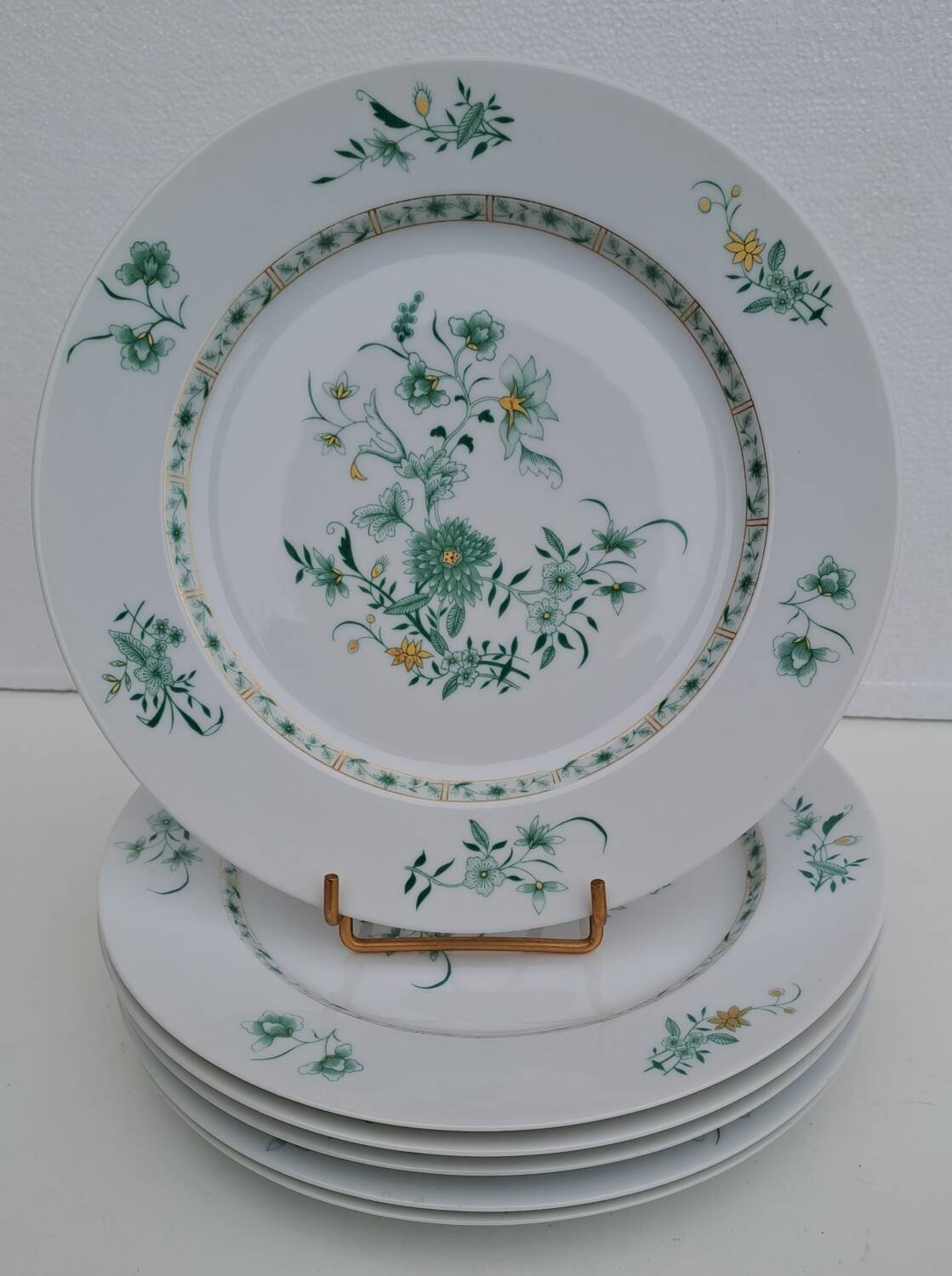 6 Bernardaud Limoges porcelain dinner plates Beijing model