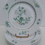 6 assiettes plates en porcelaine Bernardaud Limoges modèle Pékin