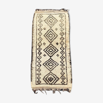 Beni Ouarain vintage berbere carpet 90x210 cm