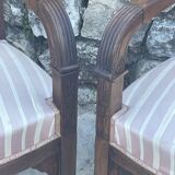 Pair of French mahogany armchairs from the Restoration period