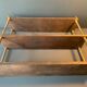 Mahogany and brass wall shelf