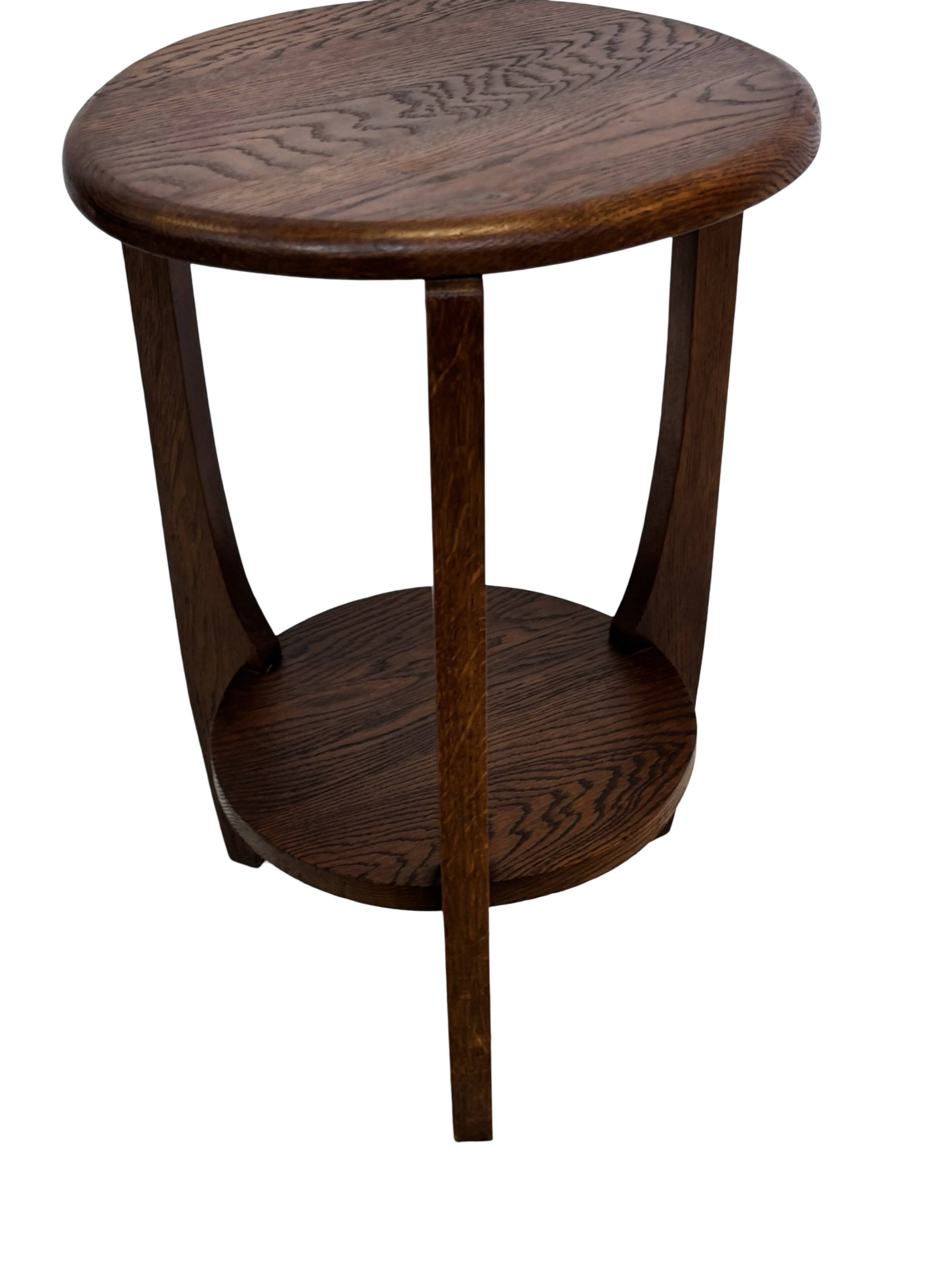 Art Deco Side Table Plant Table Oak 1950s Design