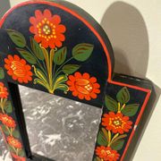 Miroir bohème en bois peint