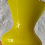 Yellow opaline vintage vase