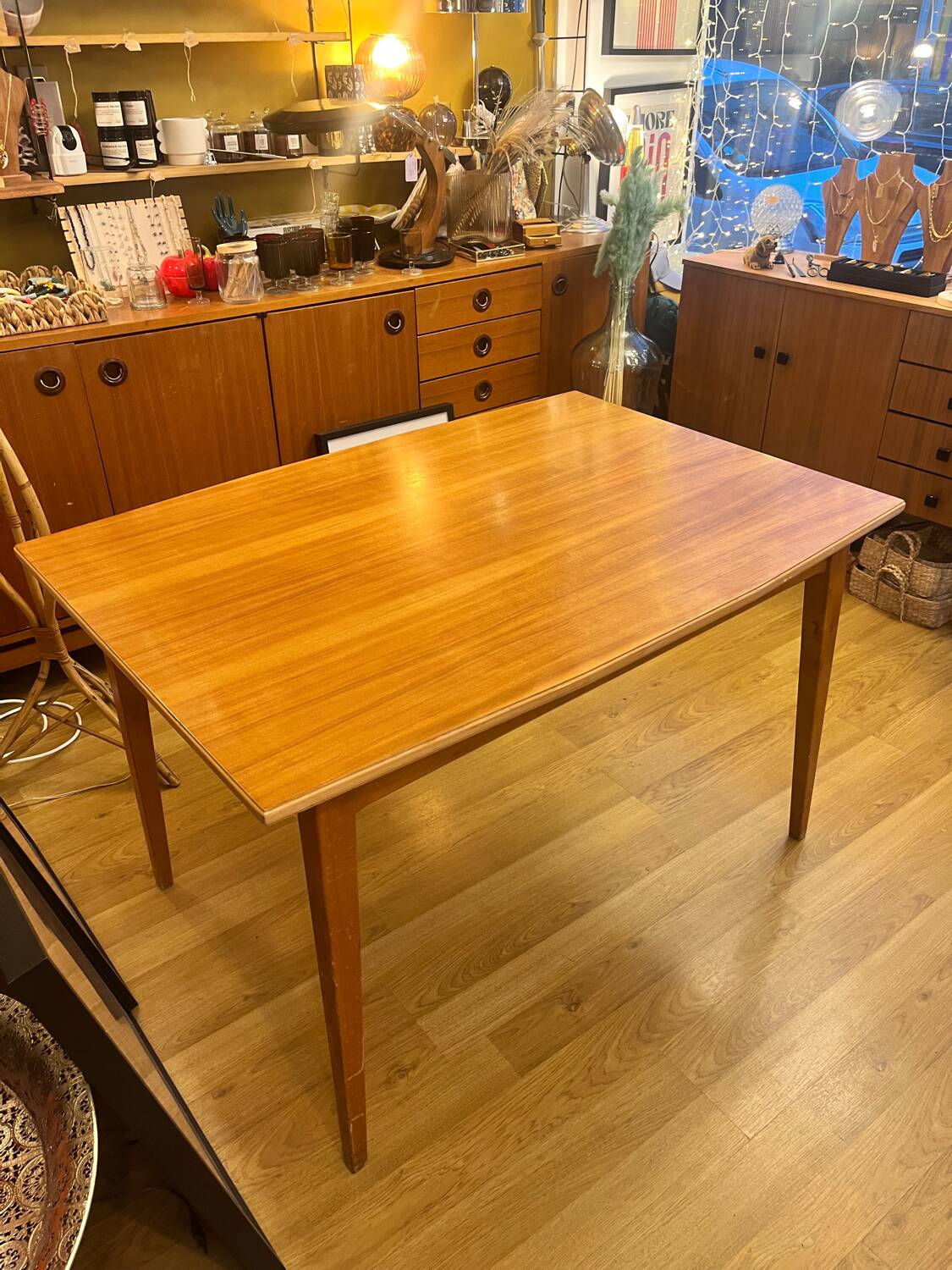 Scandinavian extendable dining table attributed to Axel Christensen.