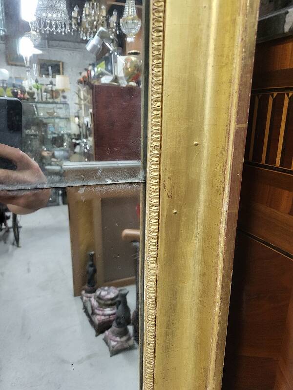 Large gilt mirror in 2 parts from the early 19th century