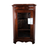 Armoire d’angle antique de l’empire tardif avec étagères en acajou des années 1840