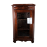 Antique Late Empire Corner Cabinet with Shelves in Mahogany from the 1840s