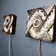 Pair of ceramic brutalist wall lamps by Pan Leuchten, 1960s