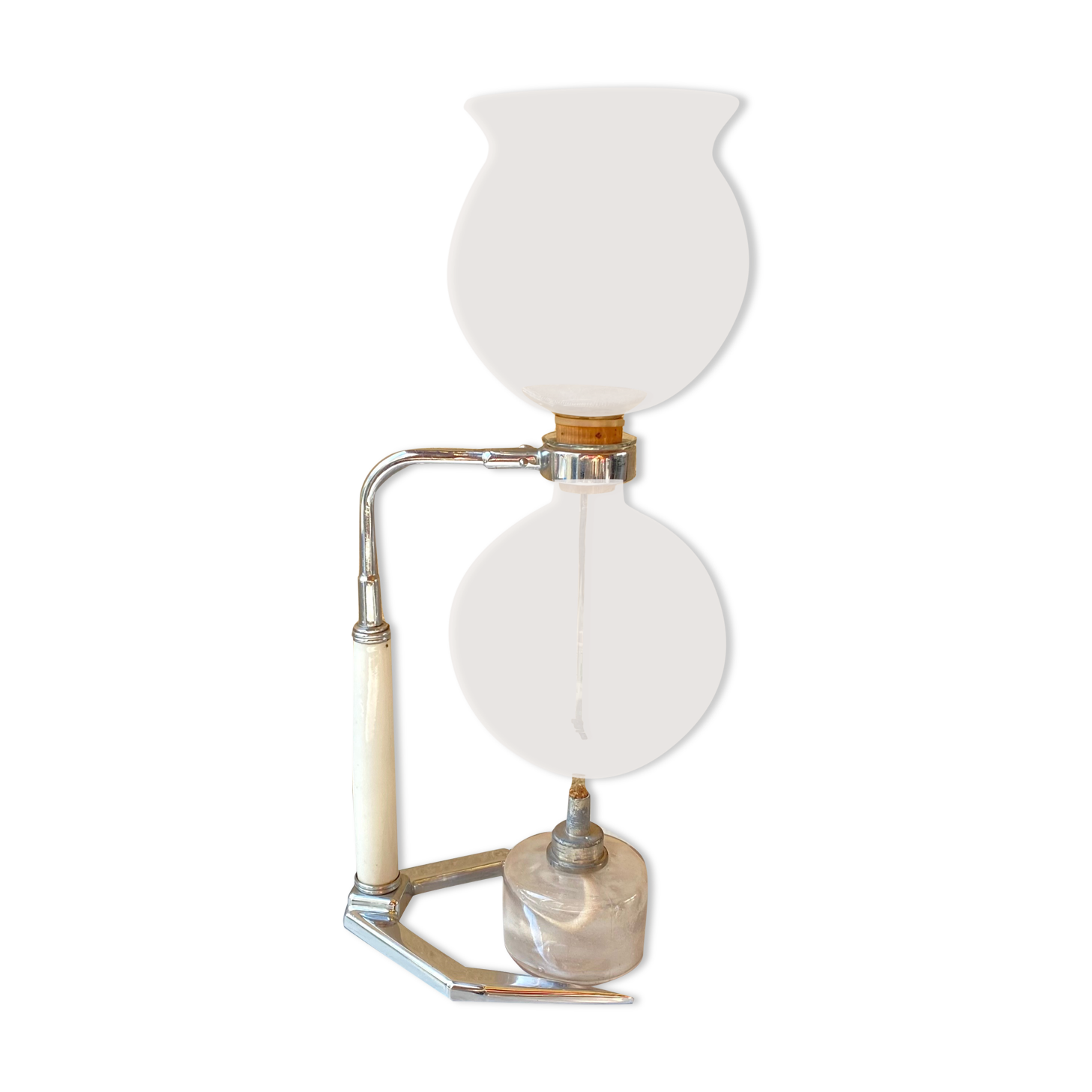 Hellem France vacuum coffee maker 8 cups vintage Pyrex glass 70s