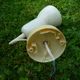 Pair of spotlights, metal and plastic white, vintage 80s