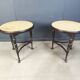 French Empire style marble and bronze side tables, 1950s