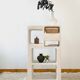 Concrete shelf - Length 60 cm - 5 niches - Mineral n°4
